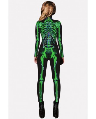 Green Skeleton Adults Halloween Costume
