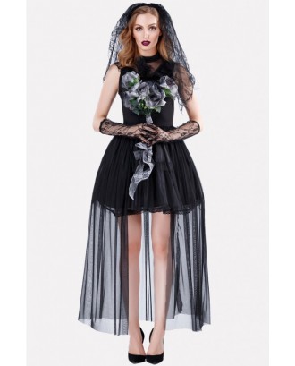 Black Corpse Bride Horror Adults Halloween Costume
