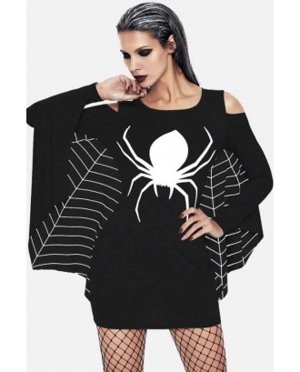 Black Sexy Spider Dress Halloween Costume