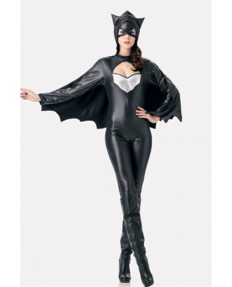 Black Faux Leather Batwoman Adults Halloween Costume
