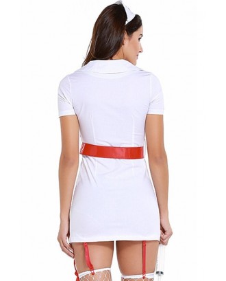 White Cosplay Nurse Uniform Dress Sexy Costume