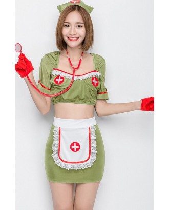 Army Green Sexy Nurse Halloween Costume