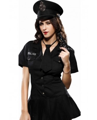 Black Sexy Officer Costume