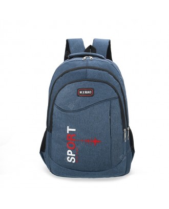 Men's Backpack Wide Shoulder Strap Multi-bag Structure Heavy College Wind Bag