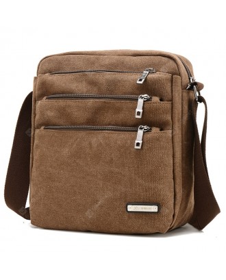 Men's Casual Canvas Crossbody Bag Business Shoulder Pack
