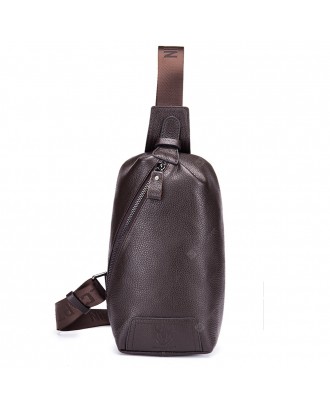 BULLCAPTAIN Men Leisure Genuine Leather Chest Bag