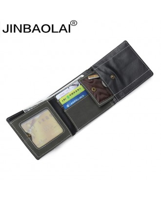 JINBAOLAI Men Coin Bag Personality Wallet