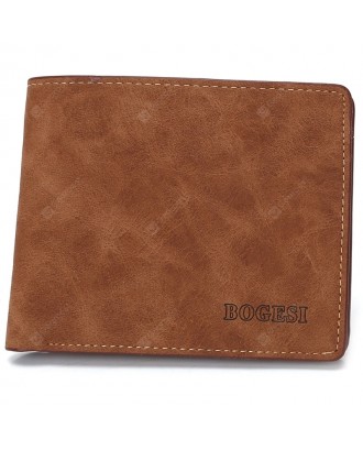 Men's Card Pack Short PU Leather Wallet