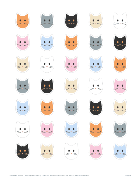 Preview of the first page of Cat faces